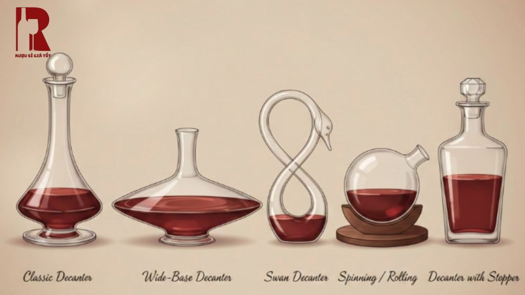 Phân loại Decanter theo hình dáng