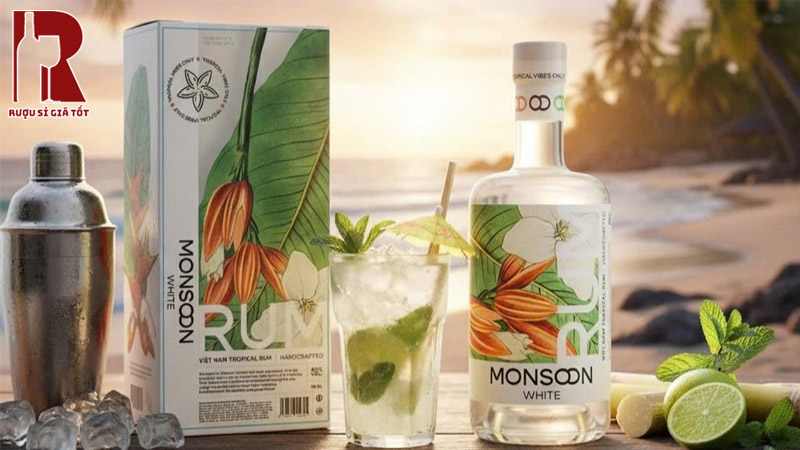 Rượu Sampan Monsoon White Rum
